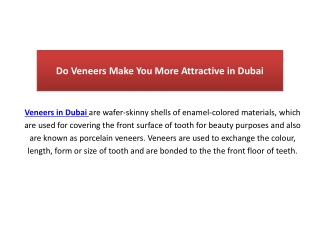 Do Veneers Make You More Attractive in Dubai