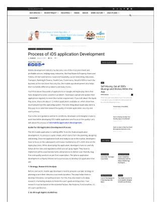 Process of iOS application Development