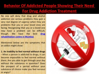 Drug Rehabilitation Centre in Mumbai