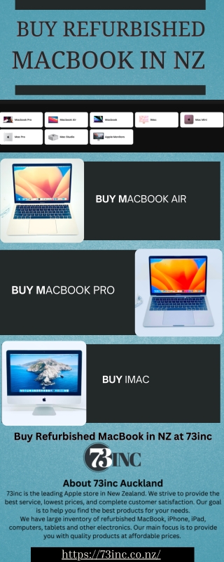 Buy Refurbished MacBook Air, MacBook Pro & iMac in NZ