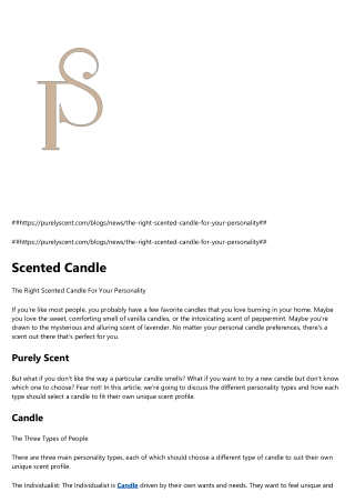 Purely Scent