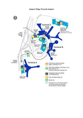 Terminals maps Newark Airport