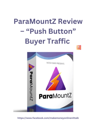 ParaMountZ Review – “Push Button” Buyer Traffic