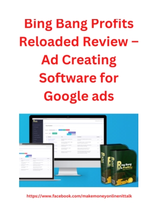 Bing Bang Profits Reloaded Review – Ad Creating Software for Google ads