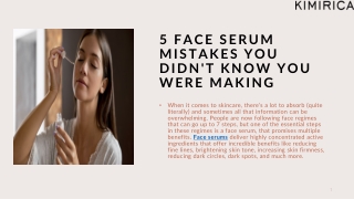 5 FACE SERUM MISTAKES YOU DIDN'T KNOW YOU WERE MAKING