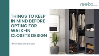 Things To Keep in Mind Before Opting For walk-in Closets Design