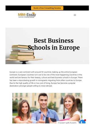 Europe top business schools