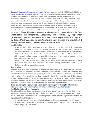Electronic Document Management System Market