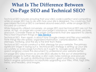 What Is The Difference Between On-Page SEO and Technical SEO