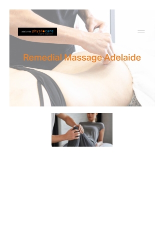 Remedial Massage Adelaide