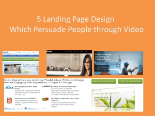 5 Landing Page Design which Use Video to Convince Visitors