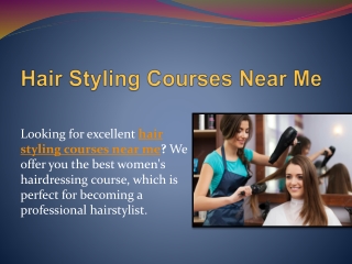 Hair Styling Courses Near Me