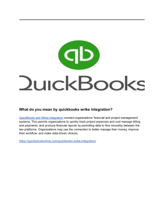 What do you mean by quickbooks wrike integration