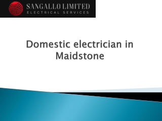 Domestic electrician in Maidstone