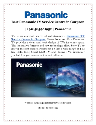 Best Panasonic TV Service Centre in Gurgaon