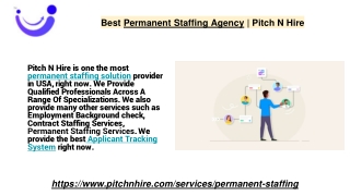 Best Permanent Staffing Agency _ Pitch N Hire