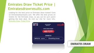 Emirates Draw Ticket Price | Emiratesdrawresults.com