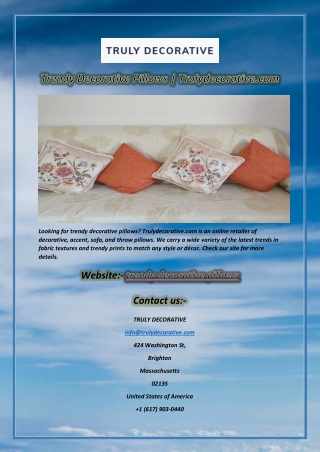 trendy decorative pillows
