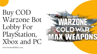 Buy COD Warzone Bot Lobby For PlayStation, Xbox and PC