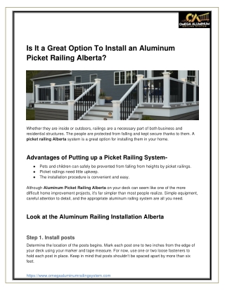 Are you looking for aluminum and glass railings or Edmonton railings in Alberta