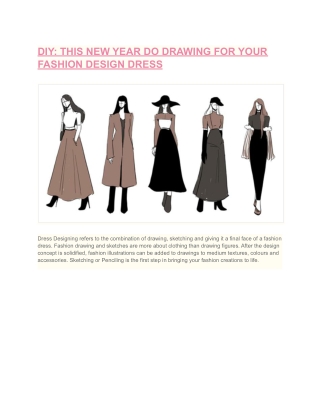 DIY_ THIS NEW YEAR DO DRAWING FOR YOUR FASHION DESIGN DRESS