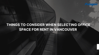 Things To Consider When Selecting Office Space For Rent In Vancouver