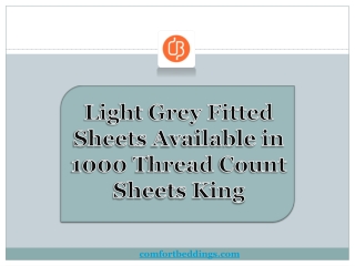 Light Grey Fitted Sheets Available in 1000 Thread Count Sheets King