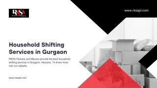 Best Household Shifting Services in Gurgaon | RKSA Packers