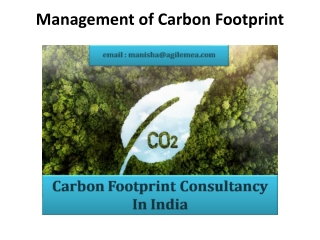 Management of Carbon Footprint