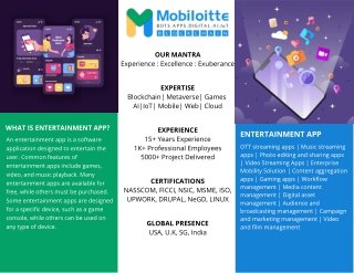 Entertainment and App Solutions