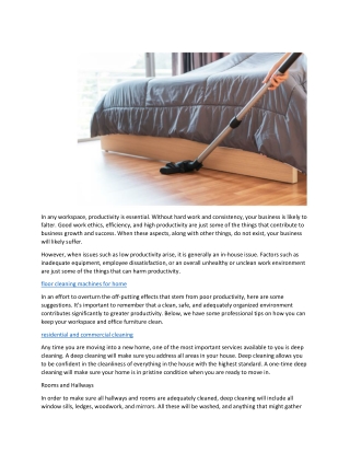 floor cleaning machines for home