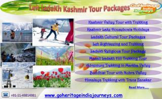 Kashmir Tour with Leh Ladakh Tour Packages Booking