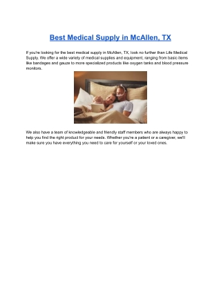 Best Medical Supply in McAllen, TX