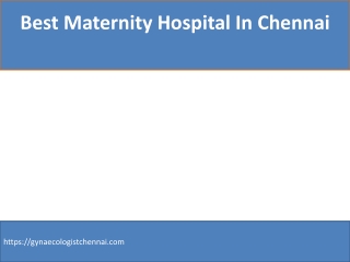 Best Maternity Hospital In Chennai