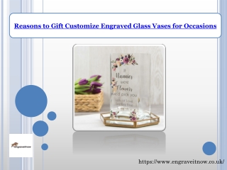 Reasons to Gift Customize Engraved Glass Vases for Occasions