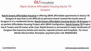 Rajvik Greens Affordable Housing Sector 79 Gurgaon