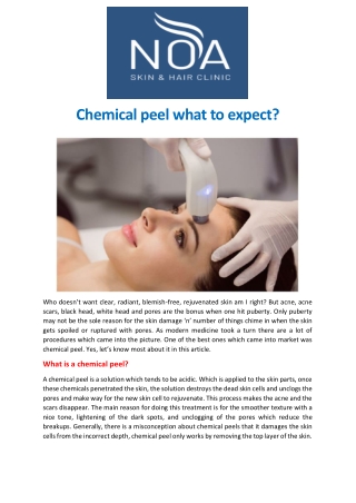 Chemical peel what to expect