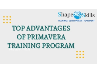 Top Primavera Online Training | ShapeMySkills