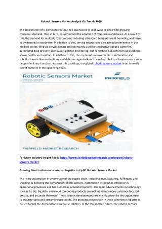 Robotic  Sensors Market