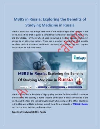 MBBS in Russia: Exploring the Benefits of Studying Medicine in Russia