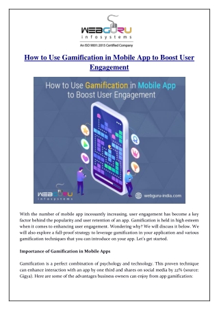 How to Use Gamification in Mobile App to Boost User Engagement