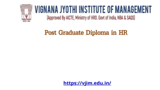 Post Graduate Diploma in HR - Vjim.edu.in