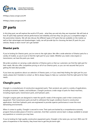 XGMA parts