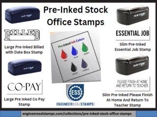 Pre-Inked Stock Office Stamps