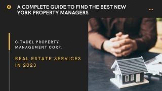 A complete Guide to Find the Best New York Property Managers