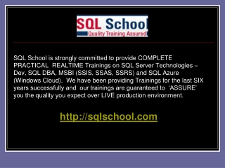 SQL School - COMPLETE PRACTICAL TRAININGS