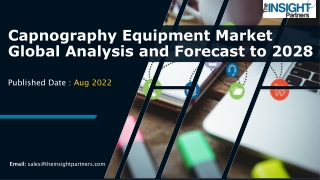 Capnography Equipment Market it is estimated to grow at a CAGR of 7.1% by 2028