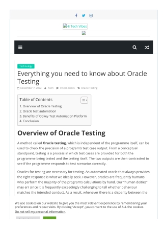 Everything you need to know about Oracle Testing