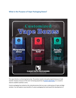 Vape Packaging Boxes
