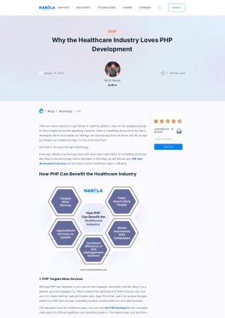 Why the Healthcare Industry Loves PHP Development